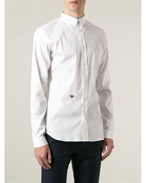 dior bee shirt button up|dior bee shirt white.